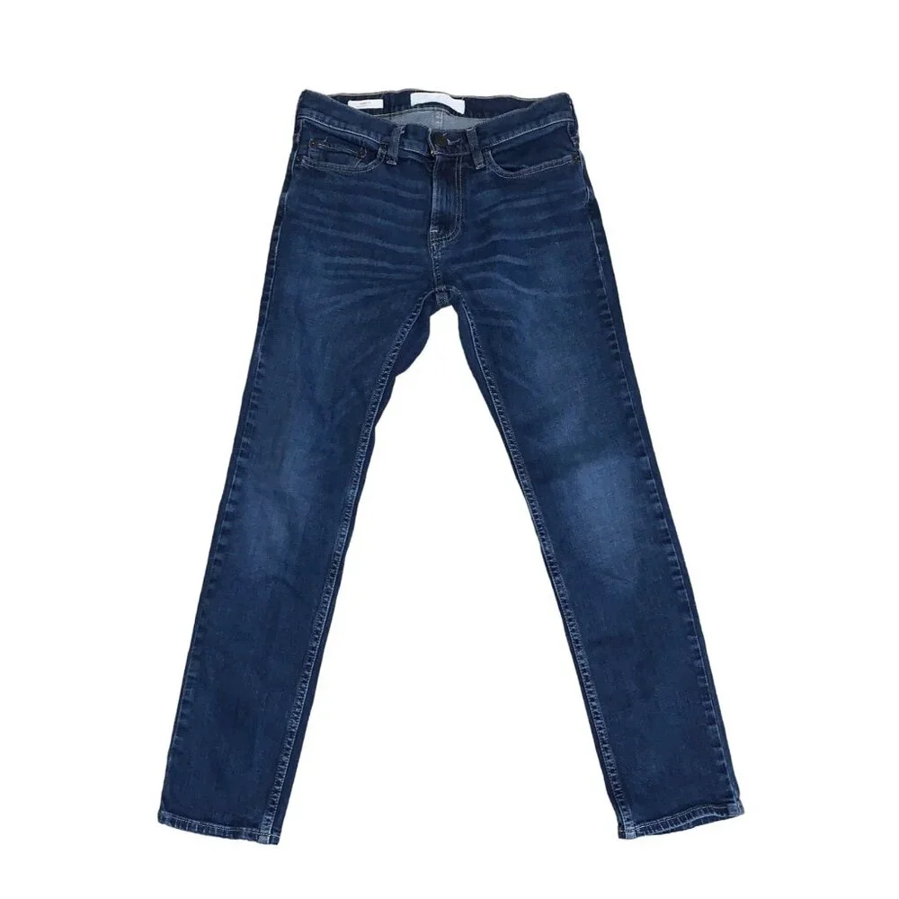 Men's Hollister‎ Skinny Fit Denim Jeans 28/30 Epic Flex Slim Straight Dark Wash